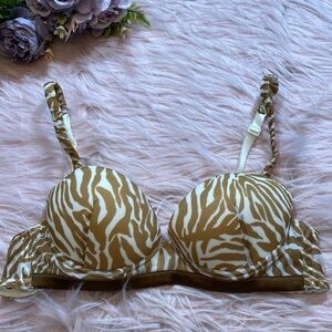 Intimissimi Tan Zebra Print Underwire Bra
